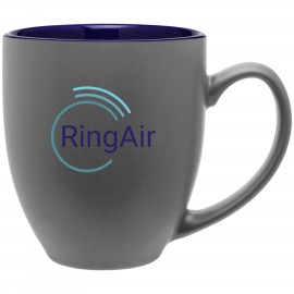Logo Branded 15oz Bistro - Matte Gray (Cobalt Blue)  Logo Branded 15oz Bistro - Matte Gray (Cobalt Blue)