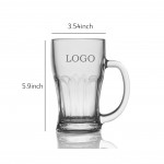 Logo Branded 493ML Beer Mugs Custom Glass Cups