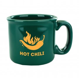 15 oz. Solid Green Campfire Mug with Logo  15 oz. Solid Green Campfire Mug with Logo