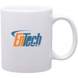 11 oz C-Handle (White) with Logo