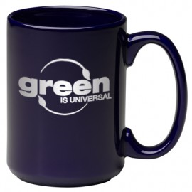 Logo Branded 15 oz. Cobalt Blue Jumbo Mug