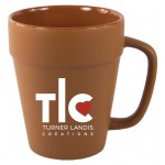 14 Ounce Flower Pot Mug with Logo