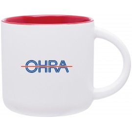 14 oz Minolo (Matte White & Red) with Logo