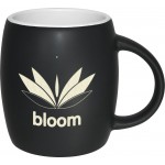 Logo Printed Barrel Two-Tone Matte Mug: White (14 Oz.)