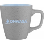 12oz Luca Mug (Matte Gray & Glossy Light Blue) Custom Printed