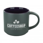 16 oz. Purple In Satin Gray Out Norwich Mug with Logo