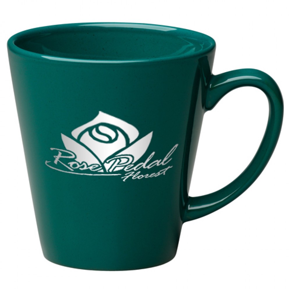 Logo Branded 12 oz. Green Cafe Latte Mug