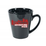 12 Ounce Black Funnel Mug with Logo