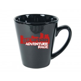 12 Ounce Black Funnel Mug with Logo  12 Ounce Black Funnel Mug with Logo