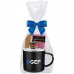 Personalized Promo Revolution - 16 Oz. Specked Camping Mug Gift Set w/Biscotti, Tea Bag & Honey