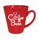Customized 12 oz. Red Caf Latte Mug