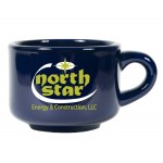 7 Ounce Stackable Cobalt Blue Mug with Logo