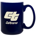 Custom Blue Two-Tone Paul Bunyan Mug (15 Oz.)