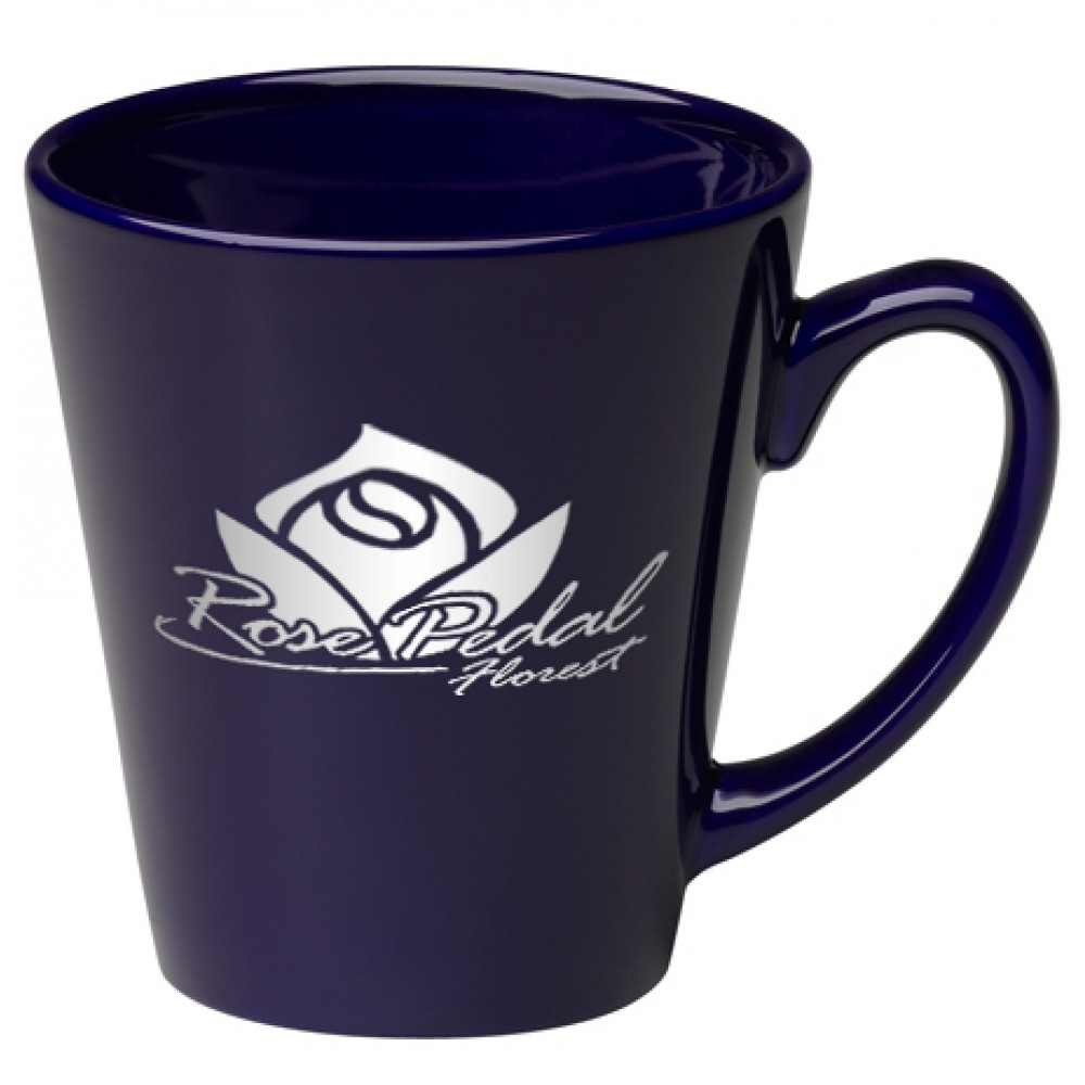 Customized 12 oz. Cobalt Cafe Latte Mug Customized 12 oz. Cobalt Cafe Latte Mug