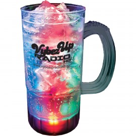 22 Oz. Plastic Light-Up Fluted Mug with Logo