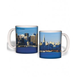 Promotional White Mug (11 Oz., San Francisco Night Skyline Mug)  Promotional White Mug (11 Oz., San Francisco Night Skyline Mug)