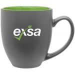 15oz Bistro Mug (Matte Gray & Glossy Lime) Custom Printed