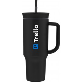 40 oz Owala Tumbler (Very Very Dark) with Logo