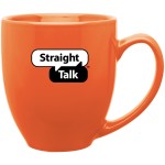 15oz Bistro Mug (Orange) Custom Printed