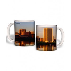 Logo Branded White Mug (15 Oz., Richmond Skyline Mug Sublimated)  Logo Branded White Mug (15 Oz., Richmond Skyline Mug Sublimated)