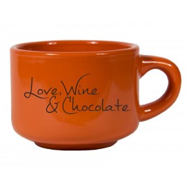 Customized 7 Ounce Stackable Tangerine Orange Mug