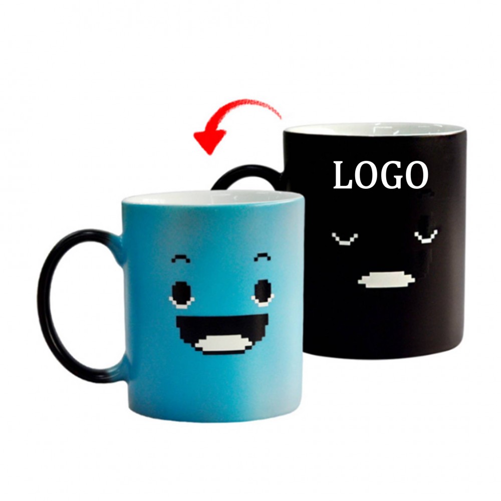 Logo Branded Ceramic Color Changing Coffee Mug