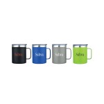 14 Oz. Powder Coated Stainless Vacuum Camp Mug w/Handle with Logo
