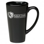 16 oz. Black Funnel Tall Latte Mug with Logo