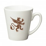 Logo Branded 12 oz. White Cafe Latte Mug