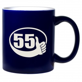 Personalized Cobalt Blue & White Two-Tone Mug (12 Oz.)
