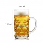 1000ML Beer Mugs Glass Cups with Handle with Logo