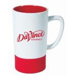 16 Ounce White Matte Mug with Color inside and Color Silicon Sleeve with Logo