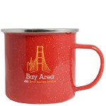 17 Oz. Camp Fire Stainless Steel Enamel Mug Custom Printed