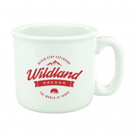 15 oz. Solid White Campfire Mug with Logo
