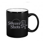 11 oz. Espy Black Matte C-Handle Mug with Logo