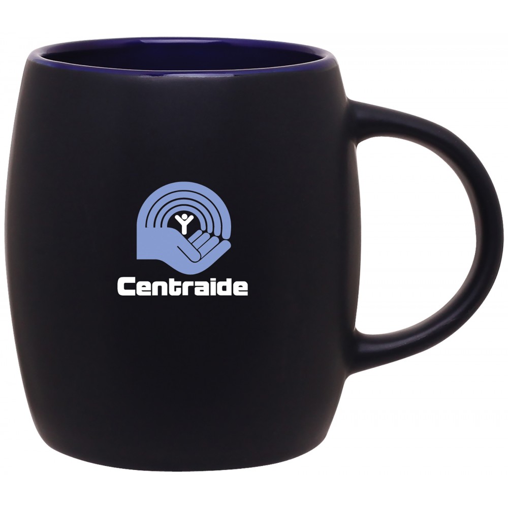 Custom Imprinted 14oz Joe Mug (Matte Black & Cobalt Blue) Custom Imprinted 14oz Joe Mug (Matte Black & Cobalt Blue)