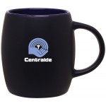 Custom Imprinted 14oz Joe Mug (Matte Black & Cobalt Blue)