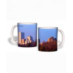 White Mug (15 Oz., Milwaukee Skyline Mug Sublimated) with Logo