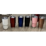 Promotional 24 Oz. Vacuum Insulated Stainless Steel Tumbler Copper Lined With Slider Lid