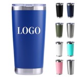 20 oz Double Wall Vacuum Insulated Stainless Steel Mug with lid with Logo