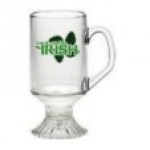 10 Oz. Footed Glass Mug Logo Printed