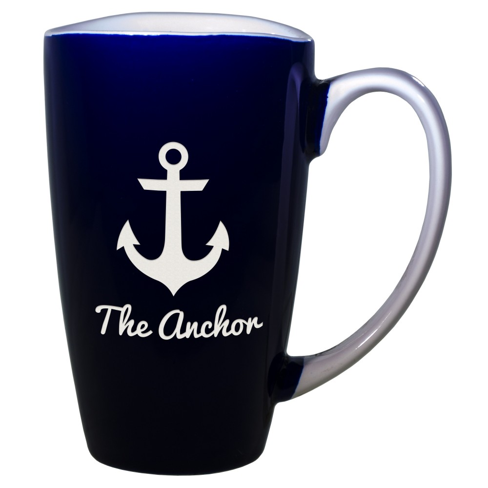 Custom Branded Blue Funnel Mug (17 1/2 Oz.) Custom Branded Blue Funnel Mug (17 1/2 Oz.)