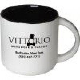 12 Oz. Sedona Ceramic Mug w/White Exterior & Color Interior with Logo