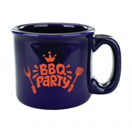 Promotional 15 oz. Solid Cobalt Blue Campfire Mug