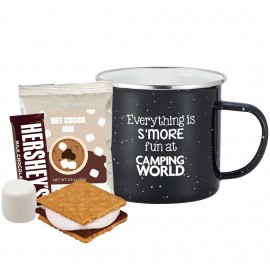 Promo Revolution - 16 Oz. Specked Camping Mug Gift Set w/S'mores & Hot Cocoa with Logo