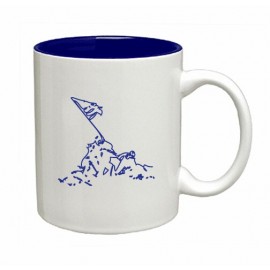 Logo Branded 11 oz. Cobalt Blue In / White Out C Handle Mug