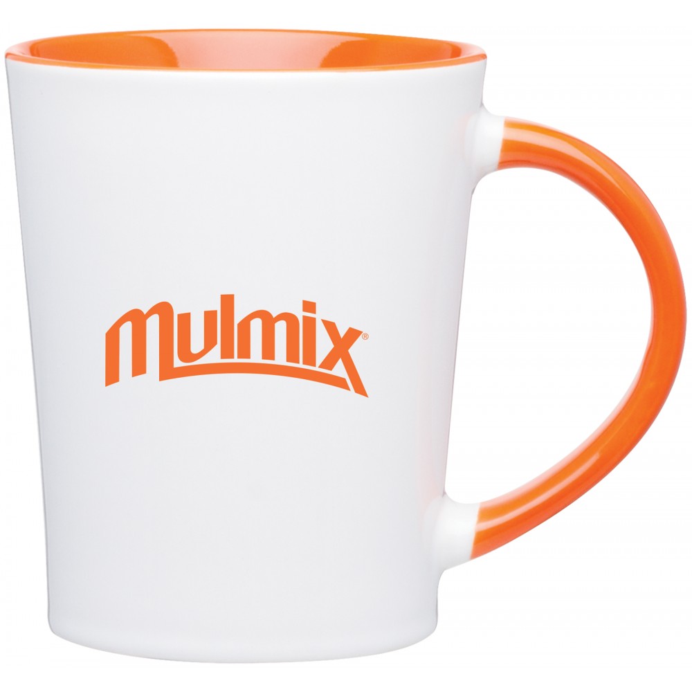 Logo Printed 14oz Emma Mug (White & Orange) Logo Printed 14oz Emma Mug (White & Orange)