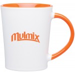 Logo Printed 14oz Emma Mug (White & Orange)