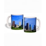 Customized White Mug (15 Oz., Houston Skyline Mug Sublimated)