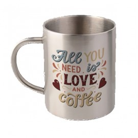 15 oz Stainless Steel Mug with Logo